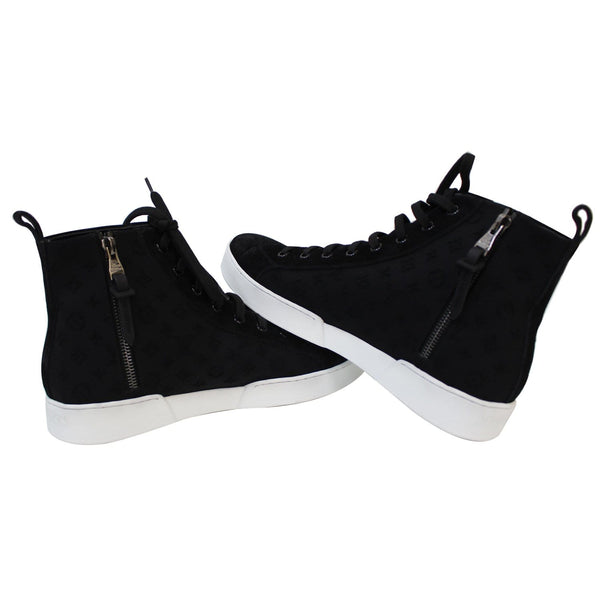 Louis Vuitton High Top Suede Elegant Sneaker Bluee