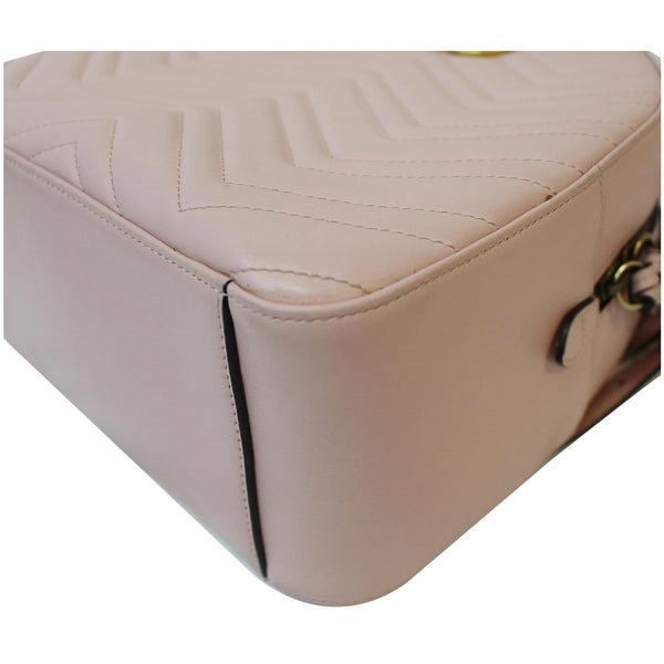 GUCCI GG Marmont Rucksack Chevron Leather Backpack Bag Pink 476671 - Final Sale