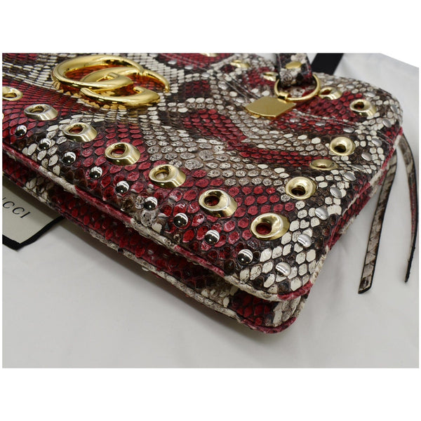 Gucci Large Arli Snakeskin Leather Shoulder Bag Multicolor