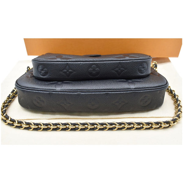 LOUIS VUITTON Multi Pochette Accessories Empreinte Clutch Bag Black