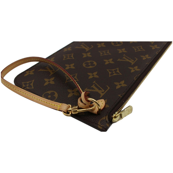 LOUIS VUITTON Neverfull GM Monogram Canvas Pochette Wristlet Pouch Brown