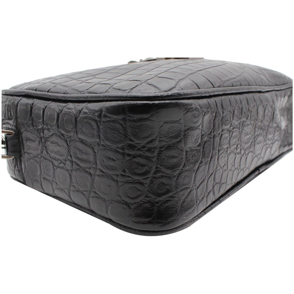 Yves Saint Laurent Lou Crocodile Leather Crossbody Bag corner