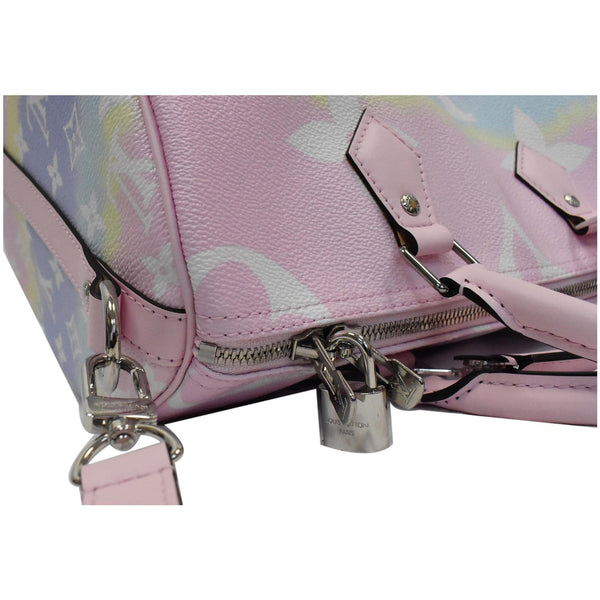 LOUIS VUITTON Escale Speedy 30 Bandouliere Monogram Canvas Shoulder Bag Pastel