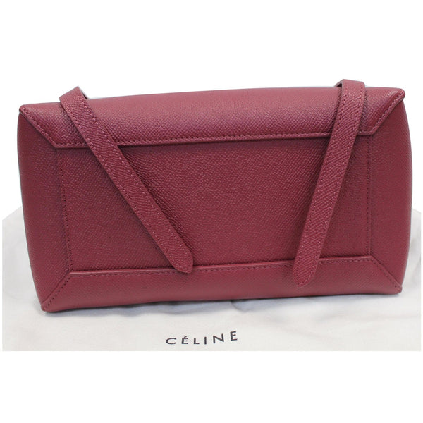 CELINE Micro Belt Grained Calfskin 2Way Shoulder Bag Ruby
