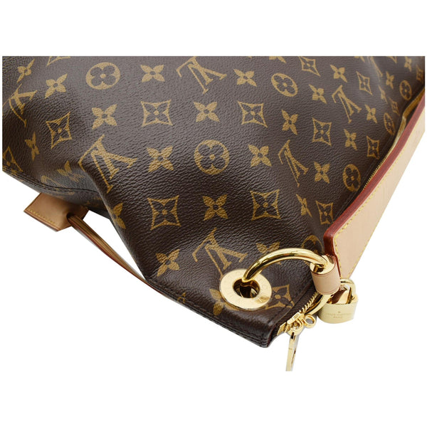 LOUIS VUITTON Berri PM Monogram Canvas Shoulder Bag Brown