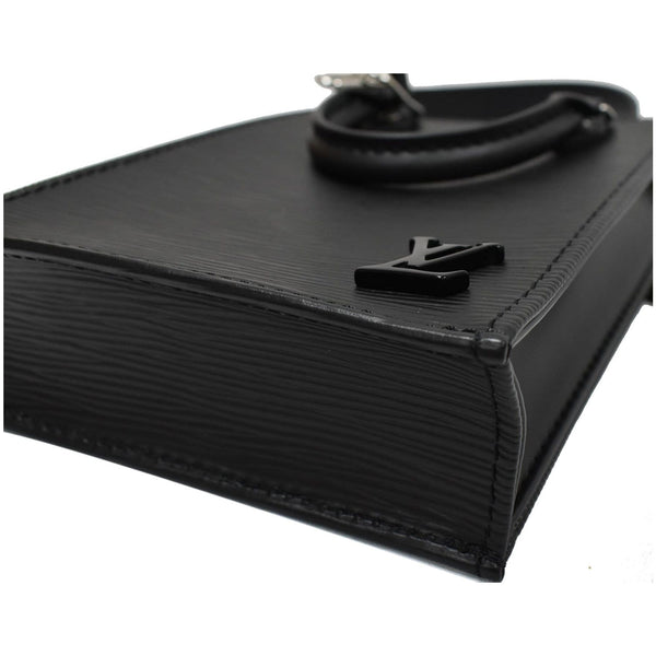 LOUIS VUITTON Petit Sac Plat Epi Leather Crossbody Bag Black