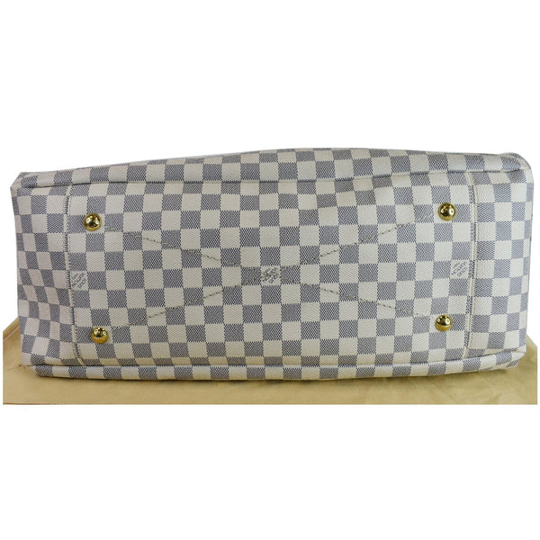 Louis Vuitton Artsy GM Damier Azur Shoulder Bag White - cross seams