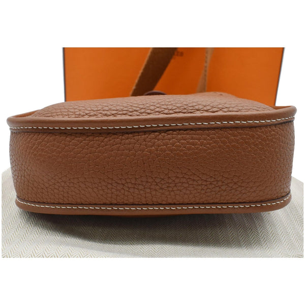 HERMES Evelyne TPM Clemence Leather Shoulder Bag Cuivre