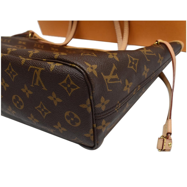 LOUIS VUITTON Neverfull PM Monogram Canvas Tote Bag Brown