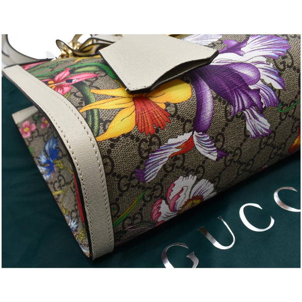 Gucci Padlock Flora Small GG Supreme Canvas Shoulder Bag