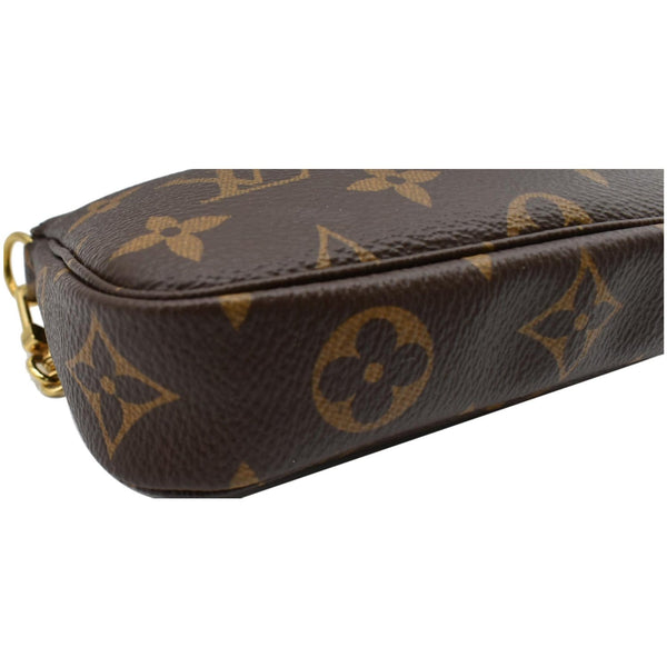 LOUIS VUITTON Mini Pochette Monogram Canvas Accessoires Pouch Brown