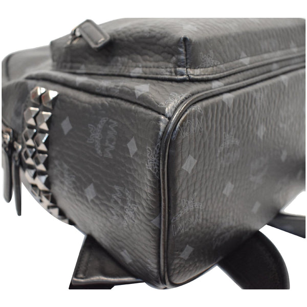 MCM Stark Classic Small Visetos Canvas Backpack Bag Black