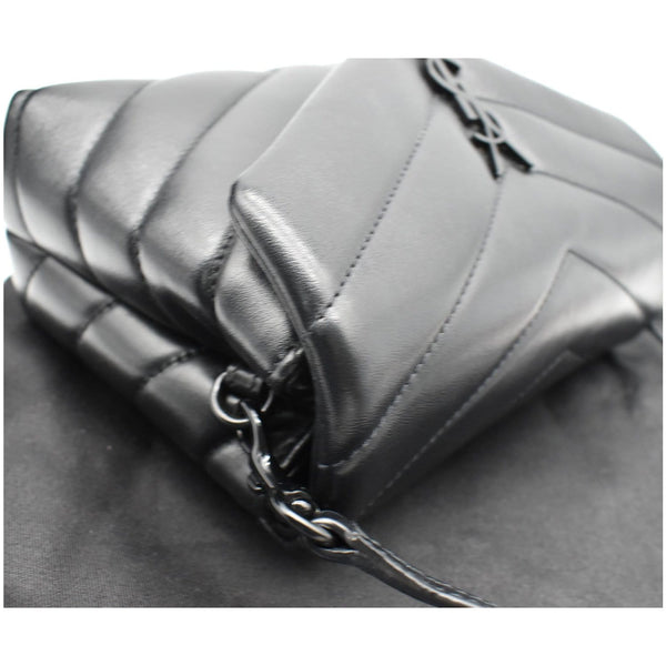 YVES SAINT LAURENT Loulou Toy Matelasse Leather Crossbody Bag Black
