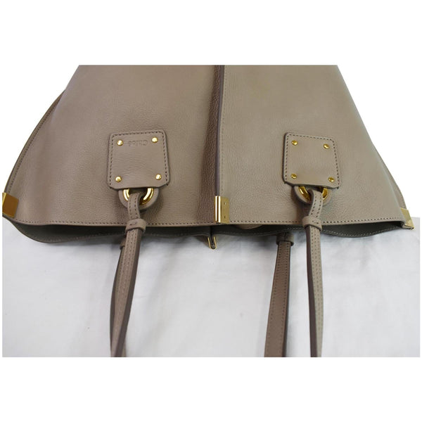 CHLOE Vick Medium Smooth Calfskin Tote Bag Motty Grey