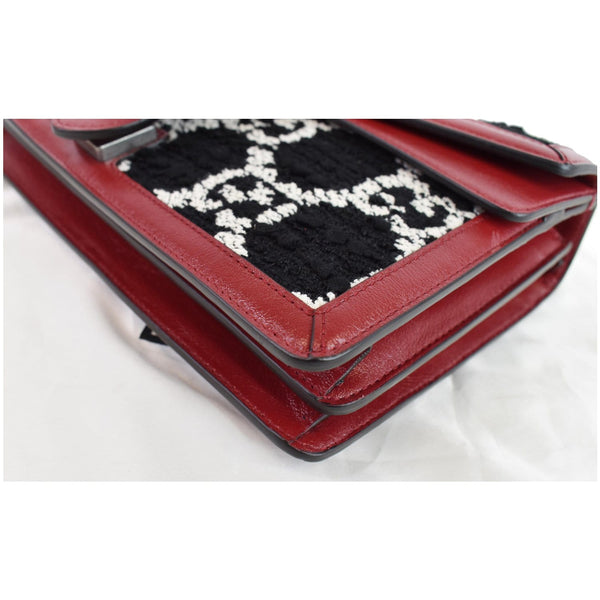 GUCCI Dionysus GG Tweed Small Shoulder Bag Cerise 400249