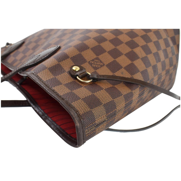 Louis Vuitton Neverfull MM Damier Ebene Tote Bag focused view