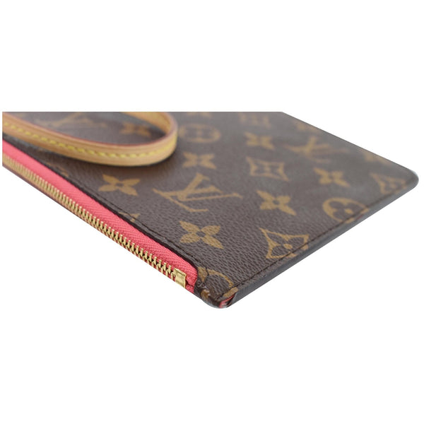 LOUIS VUITTON Pochette Wristlet Pouch Monogram Canvas Neverfull MM Brown