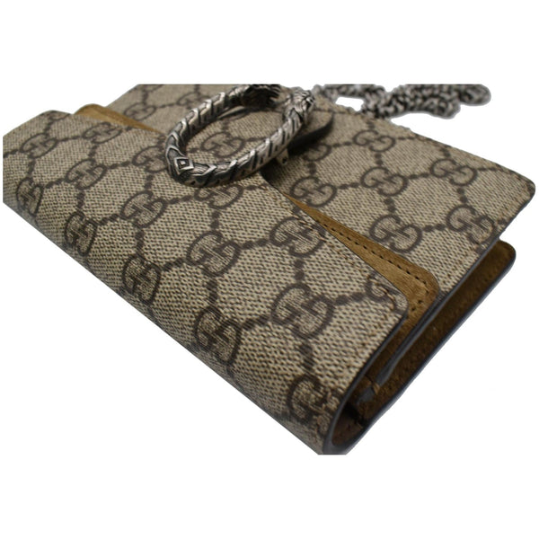 GUCCI Dionysus Super Mini GG Supreme Canvas Crossbody Bag Taupe 476432