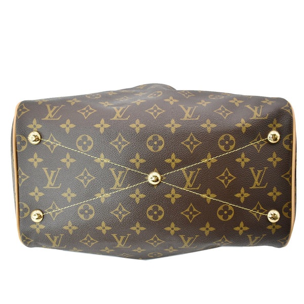 LOUIS VUITTON Tivoli PM Monogram Canvas Satchel Bag Brown