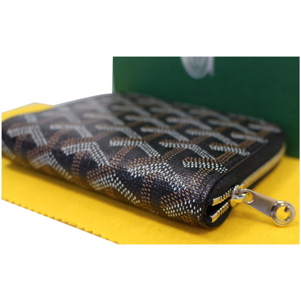 GOYARD Zip Around Coin Card Wallet Black