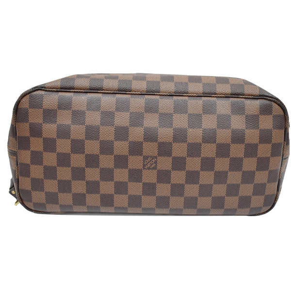 LOUIS VUITTON Neverfull MM Damier Ebene Tote Shoulder Bag Brown