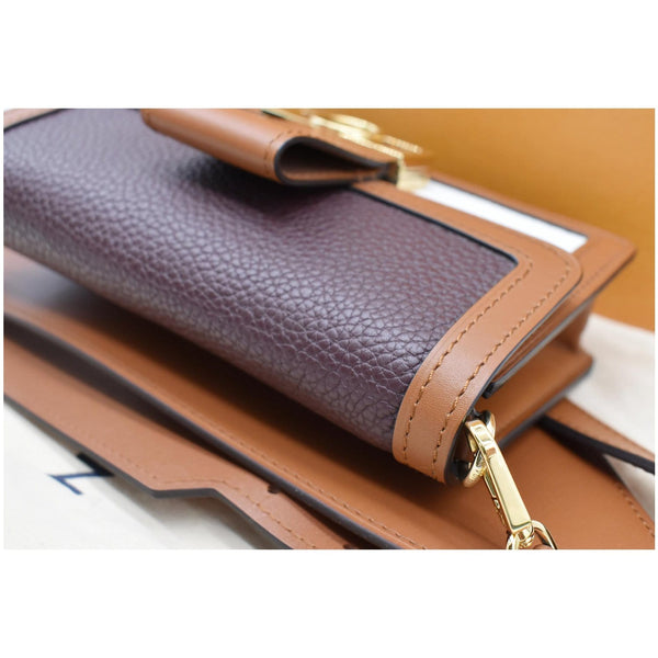 LOUIS VUITTON Dauphine Taurillon Leather Bumbag Blackberry Snow