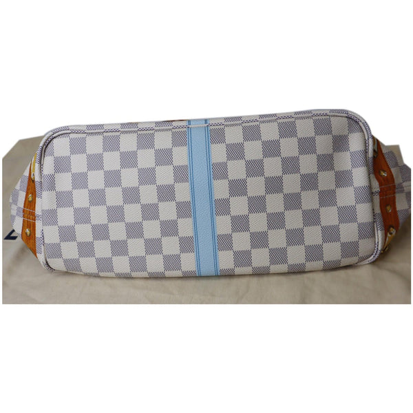 Louis Vuitton Neverfull MM Summer Trunk Damier Azur Bag bottom view