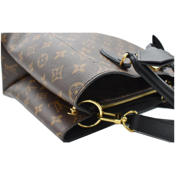 LOUIS VUITTON Flower Monogram Canvas Tote Bag Brown