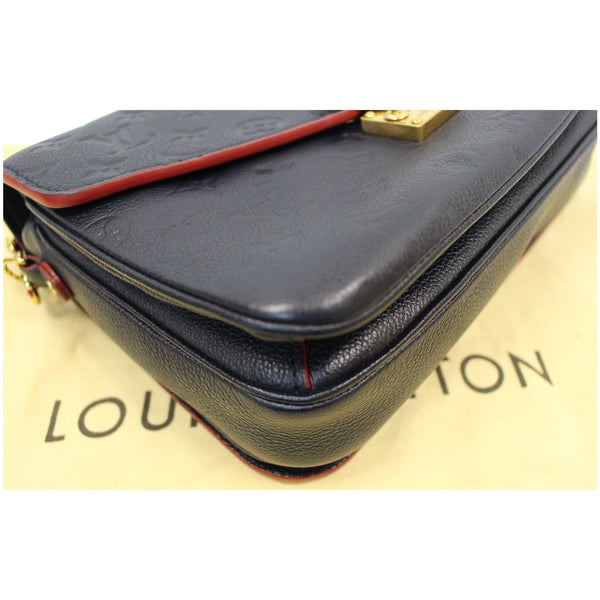 LOUIS VUITTON Metis Pochette Empreinte Leather Crossbody Bag Blue