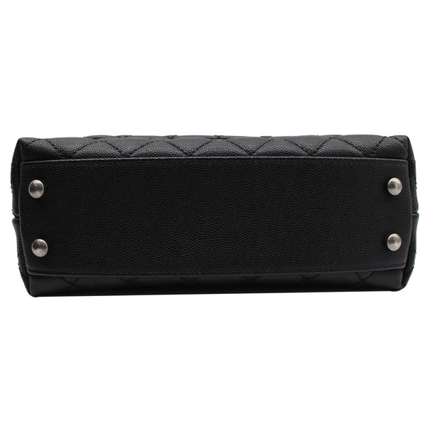 Chanel Coco Mini Top Lizard Handle Caviar Leather Bag women