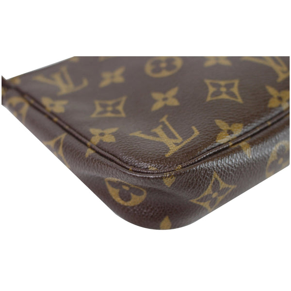 LOUIS VUITTON Mini Pochette Monogram Canvas Accessories Pouch Brown