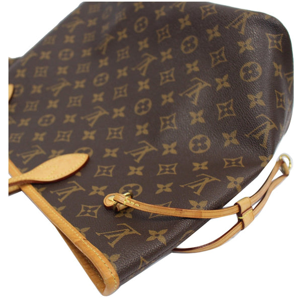 LOUIS VUITTON Neverfull MM Monogram Canvas Tote Shoulder Bag Brown
