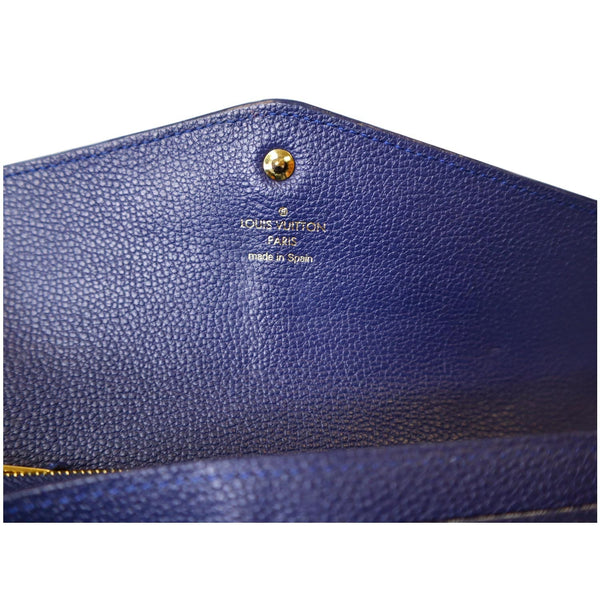 LOUIS VUITTON Curieuse Monogram Empreinte Leather Wallet Blue