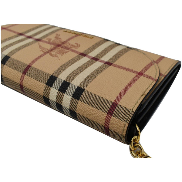 Burberry Henley Haymarket Check Canvas Wallet On Chain Bag
