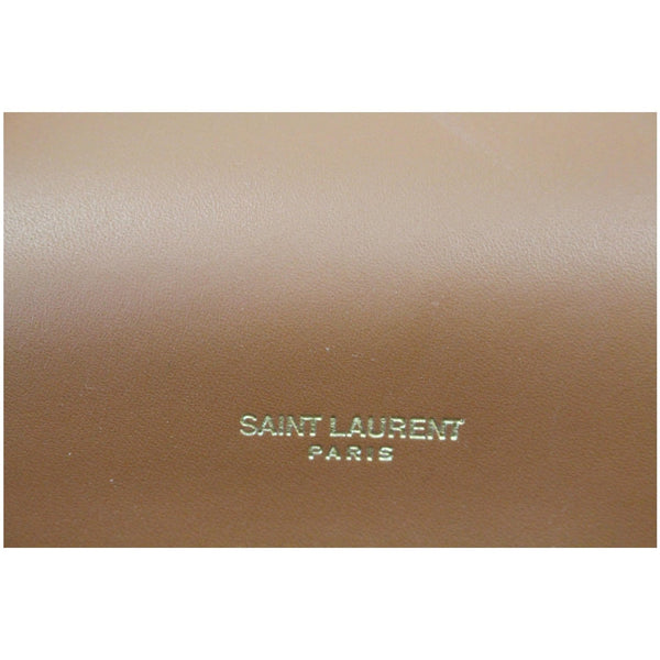 YVES SAINT LAURENT Kate Large Grain De Poudre Leather Shoulder Bag Brown