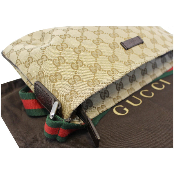 GUCCI GG Canvas Web Shoulder Crossbody Bag Beige 189749-US