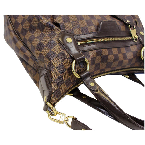 Louis Vuitton Damier Ebene Evora MM Tote Shoulder Bag - Lv Strap