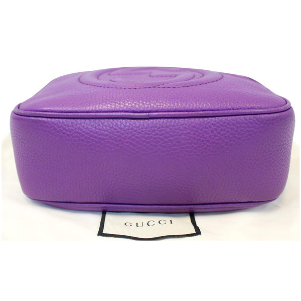 Gucci Crossbody Bag Soho Disco Pebbled Leather - bottom view