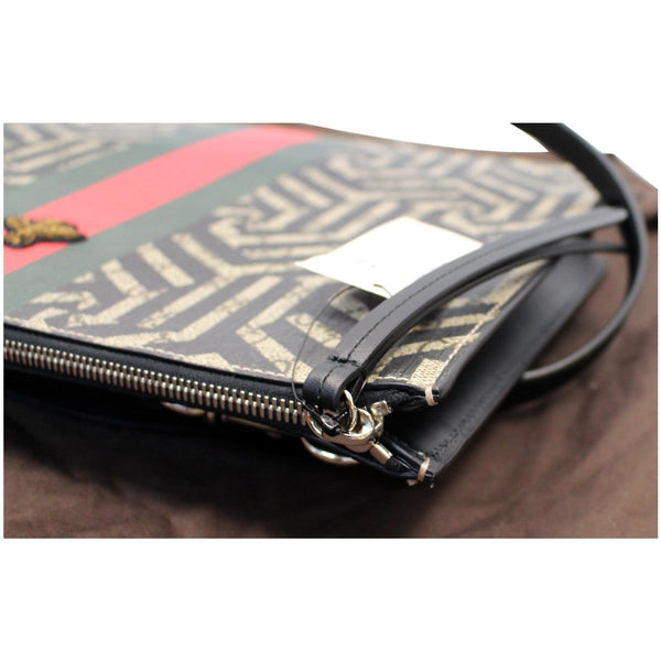 GUCCI GG Supreme Caleido Web Crossbody Messenger Bag Beige