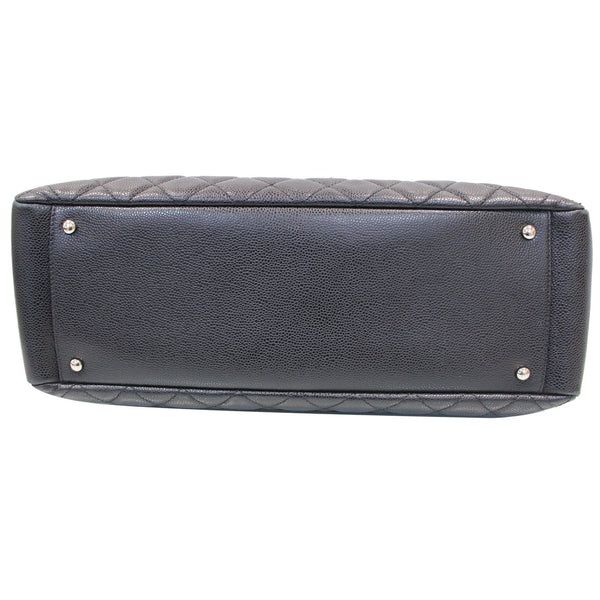 Chanel Tote Bag XL Grand Shopping Caviar Leather Black bottom view
