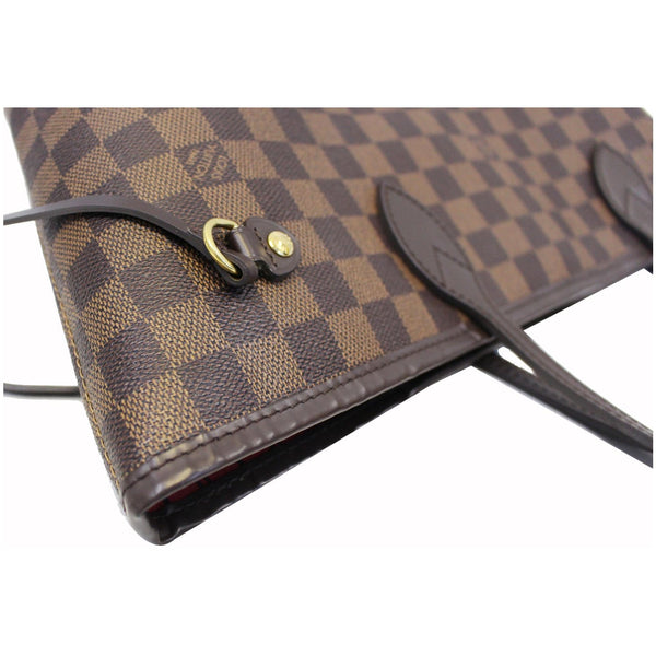 LOUIS VUITTON Neverfull MM Damier Ebene Tote Shoulder Bag Brown