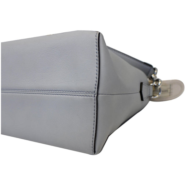 FENDI Small By The Way Leather Shoulder Bag Gray/Light Blue-US