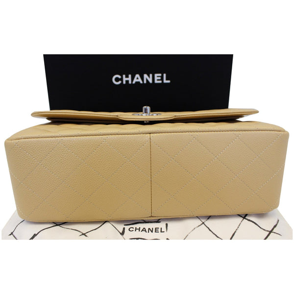 CHANEL Timeless Classic Jumbo Double Flap Caviar Leather Shoulder Bag-US