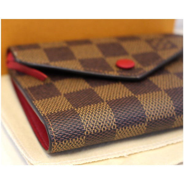 LOUIS VUITTON Victorine Damier Ebene Wallet Red-US