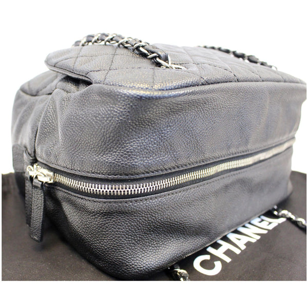 CHANEL Camera Case Quilted Caviar Leather Medium Flap Shoulder Bag-US