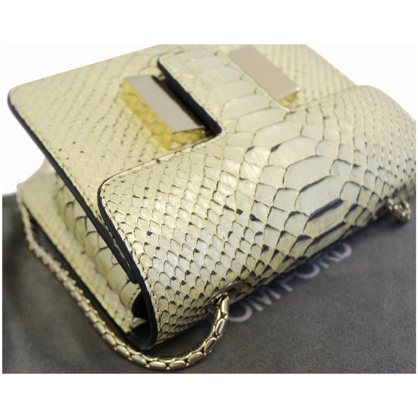Tom Ford Shoulder Bag Sienna Python Chain Gold - left view