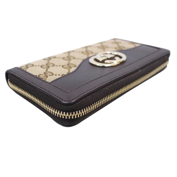 GUCCI GG Sukey Zippy Wallet 308012 Beige/Brown