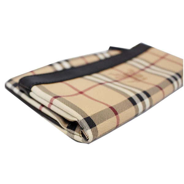 BURBERRY Haymarket Check Adeline Foldover Clutch Brown-US