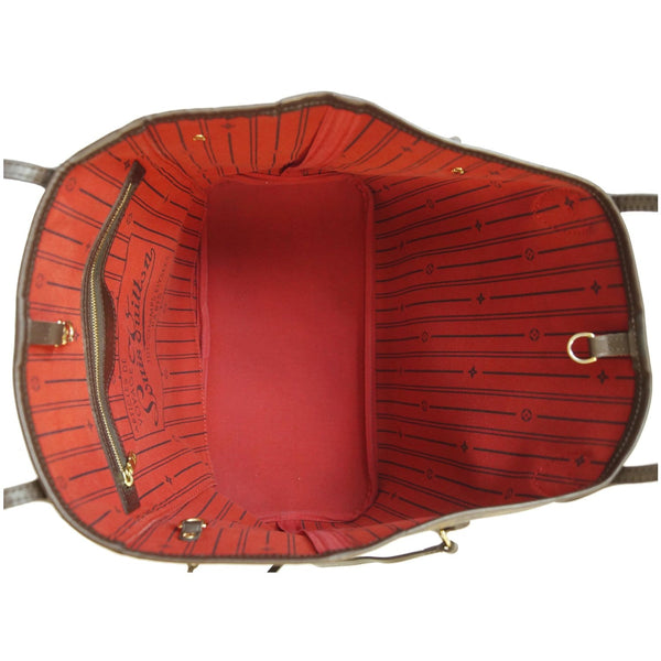 LV Neverfull MM Damier Ebene Bag tote shoulder bag - interior