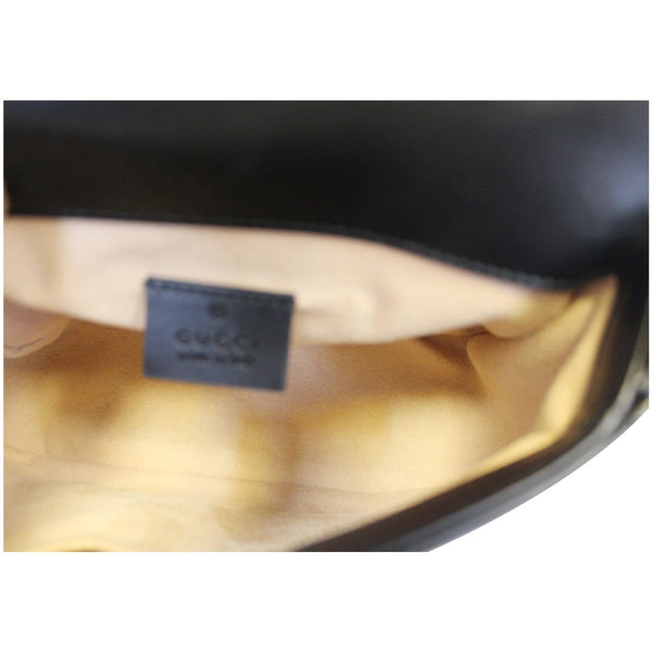 GUCCI GG Marmont Mini Leather Top Handle Shoulder Bag Black 547260